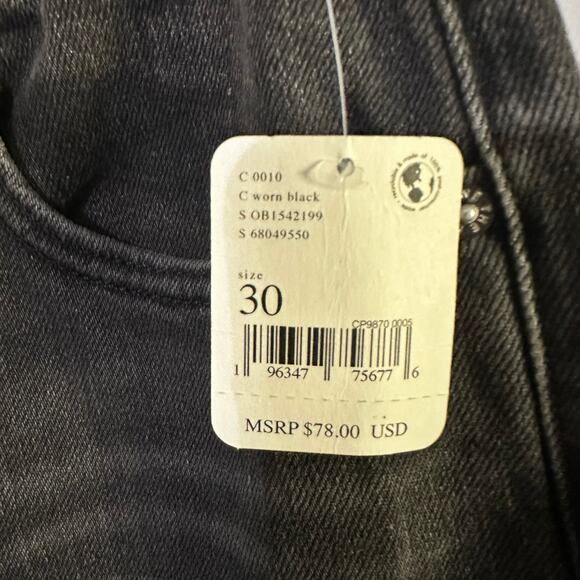 Free People We the Free Pacifica High Rise Slim Straight Leg Jeans NWT Size 30 - Picture 9 of 10